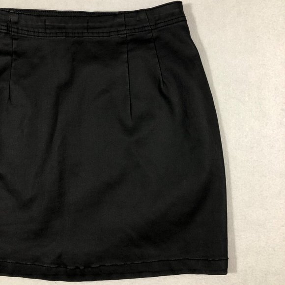 NEW Indigo Rising Womens Medium Black Side Slit Coated Skirt NWT $48 Francesca’s - Picture 7 of 10